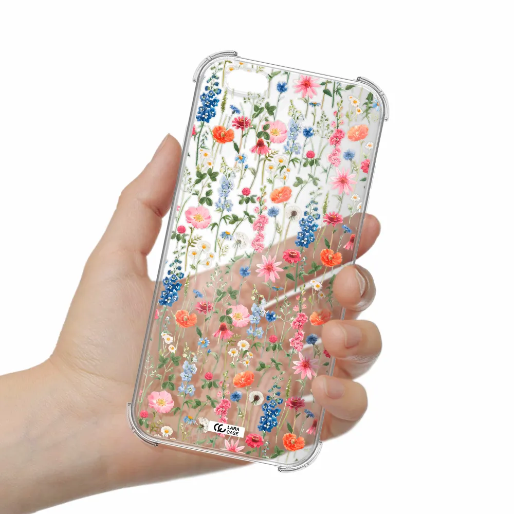 Green Blue Red Flowers Apple iPhone 6S Clear PC Case