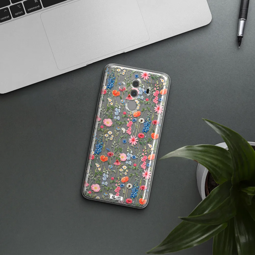 Green Blue Red Flowers Huawei Mate 10 Pro Clear TPU Case