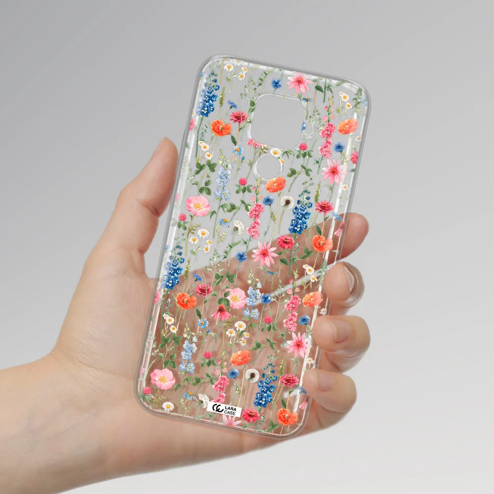 Green Blue Red Flowers Huawei Mate 30 Lite Clear TPU Case