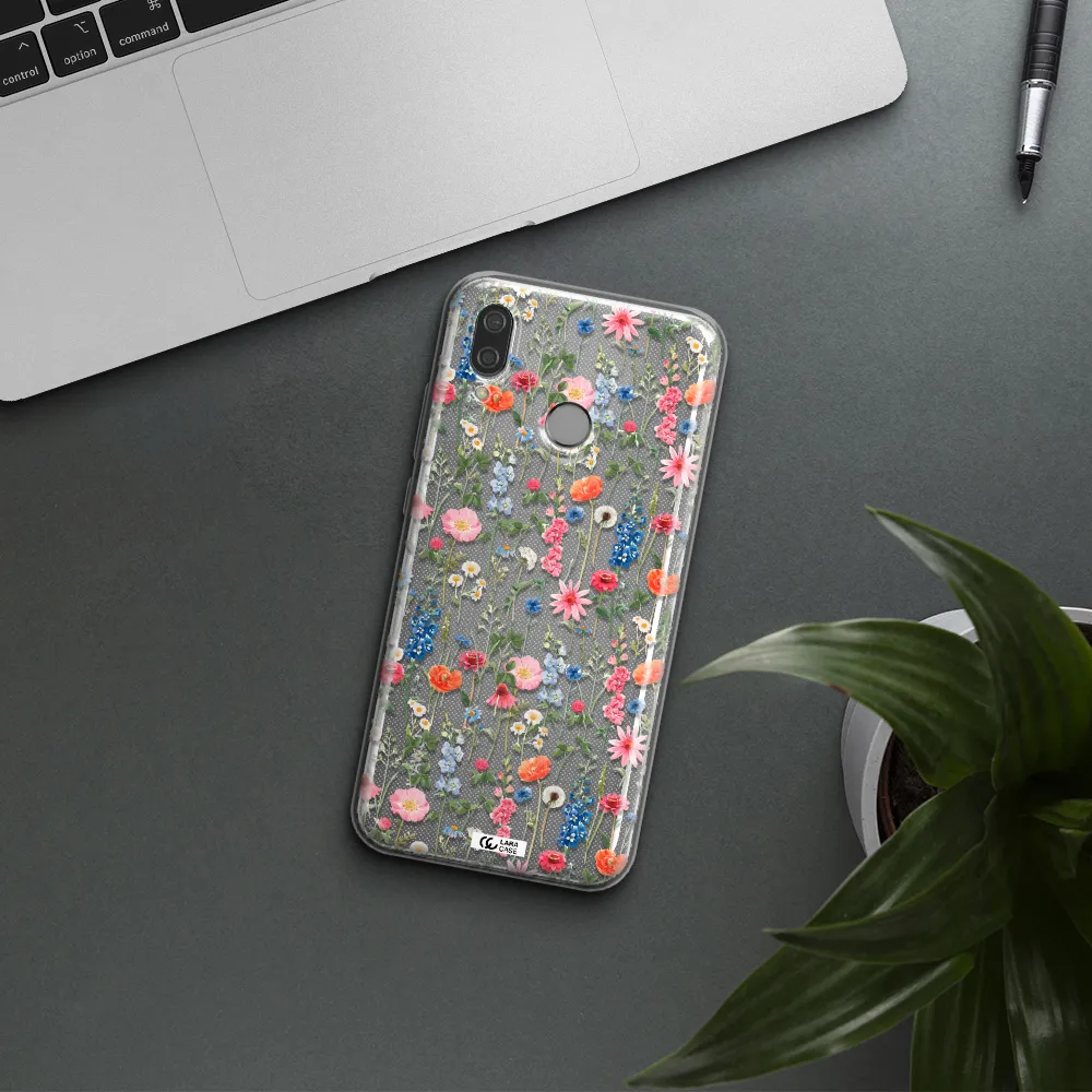 Green Blue Red Flowers Huawei P20 Lite Clear TPU Case
