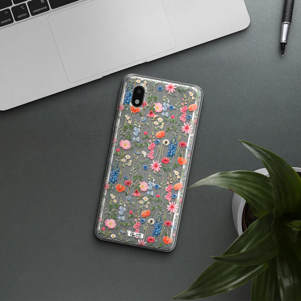 Green Blue Red Flowers Samsung A01 Core Clear Tpu Case