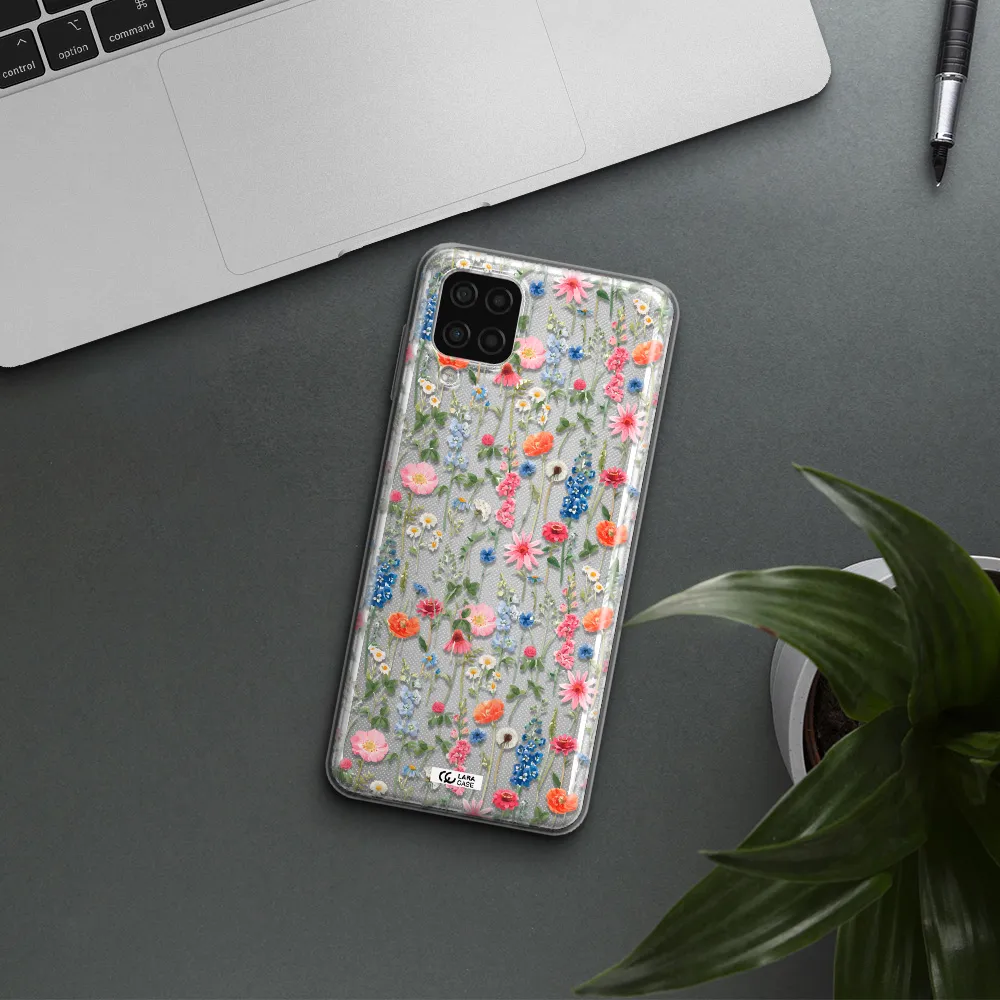 Green Blue Red Flowers Samsung A12 4g Clear TPU Case