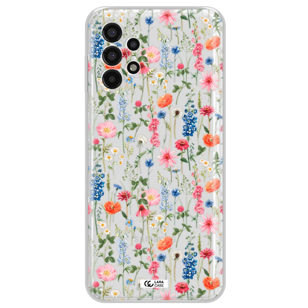 Green Blue Red Flowers Samsung A13 4g Clear TPU Case