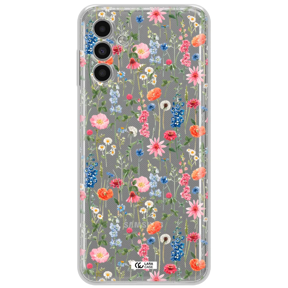 Green Blue Red Flowers Samsung A13 5G Clear Tpu Case