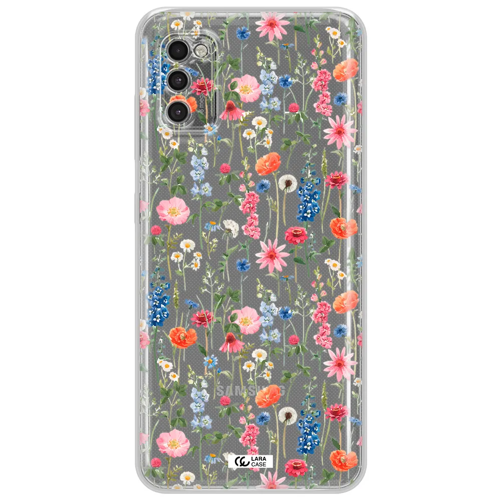 Green Blue Red Flowers Samsung A41 Clear Tpu Case