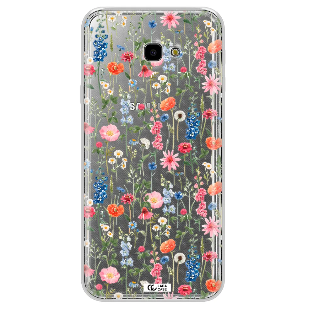Green Blue Red Flowers Samsung J4 Plus Clear TPU Case