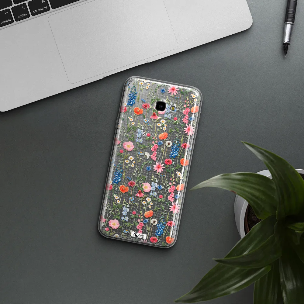 Green Blue Red Flowers Samsung J4 Plus Clear TPU Case