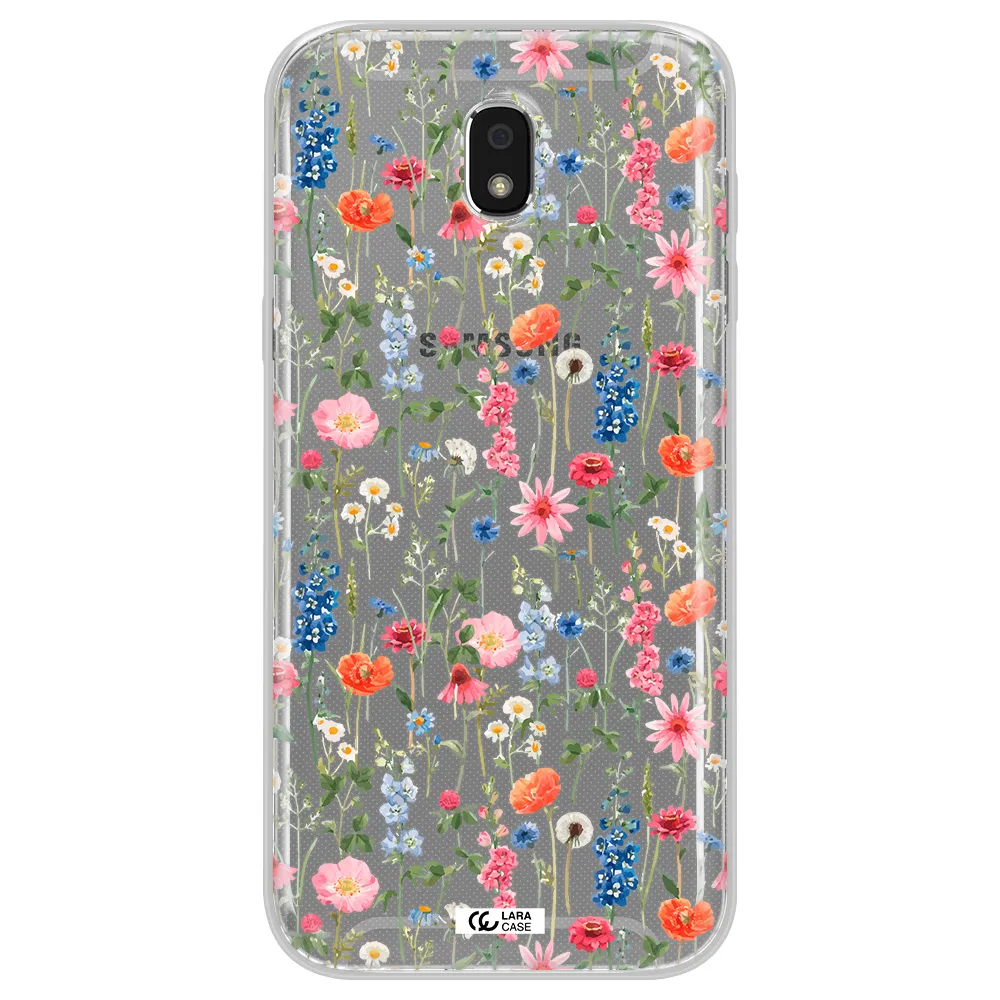 Green Blue Red Flowers Samsung J5 2017 Clear TPU Case