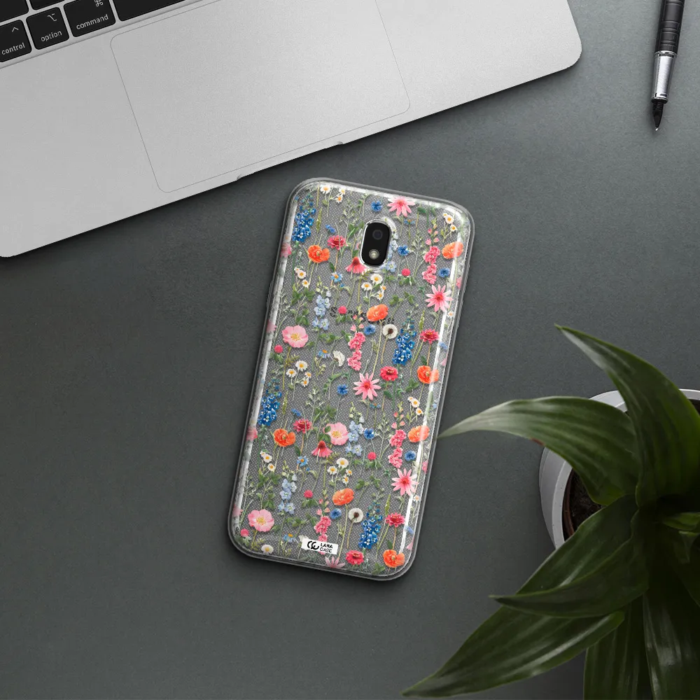 Green Blue Red Flowers Samsung J5 2017 Clear TPU Case