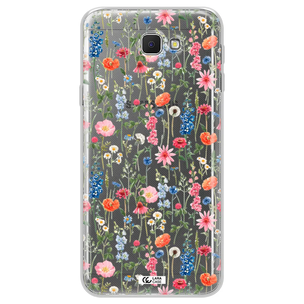 Green Blue Red Flowers Samsung J5 Prime Clear TPU Case