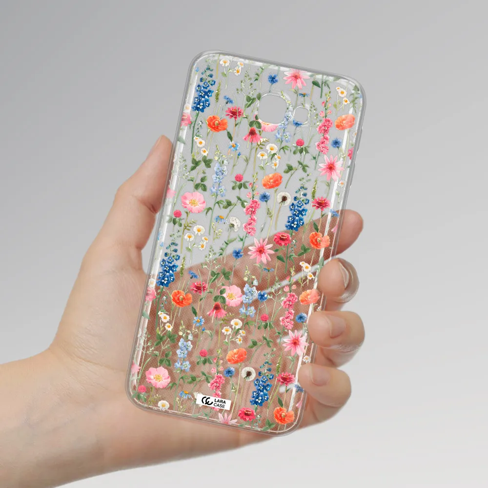 Green Blue Red Flowers Samsung J5 Prime Clear TPU Case