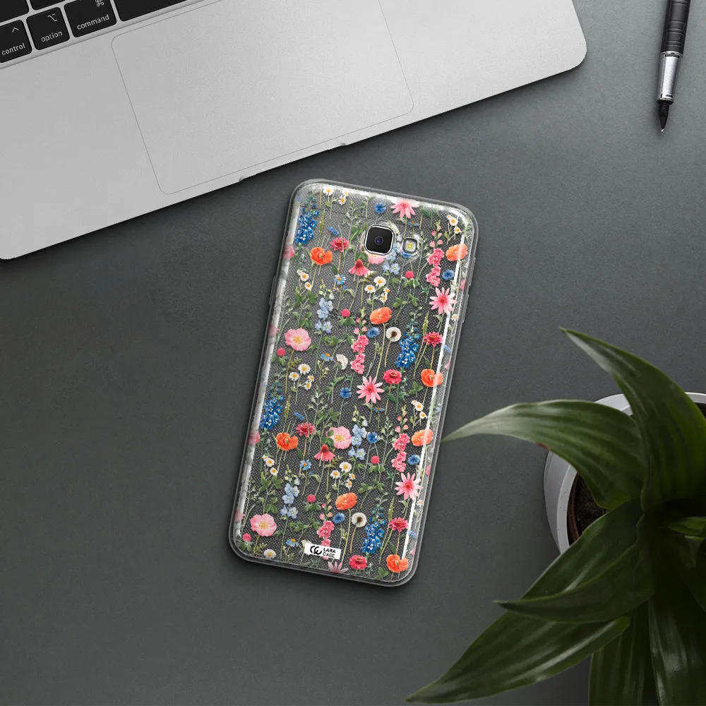 Green Blue Red Flowers Samsung J5 Prime Clear TPU Case