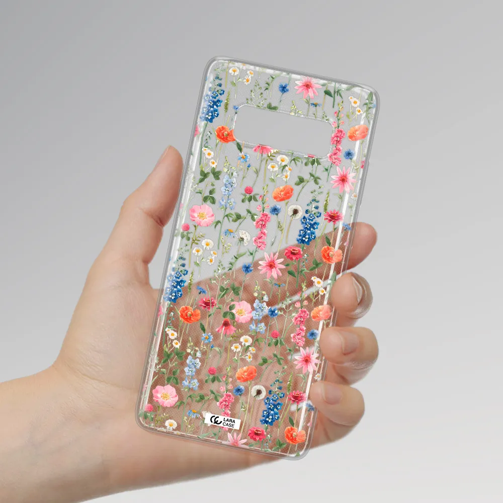 Green Blue Red Flowers Samsung Note 8 Clear TPU Case