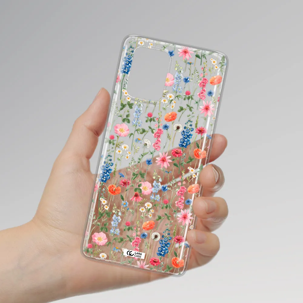 Green Blue Red Flowers Samsung S10 Lite Clear TPU Case