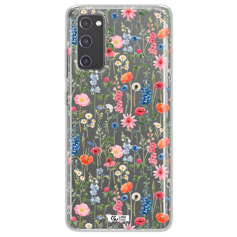 Green Blue Red Flowers Samsung S20 Fe Clear TPU Case