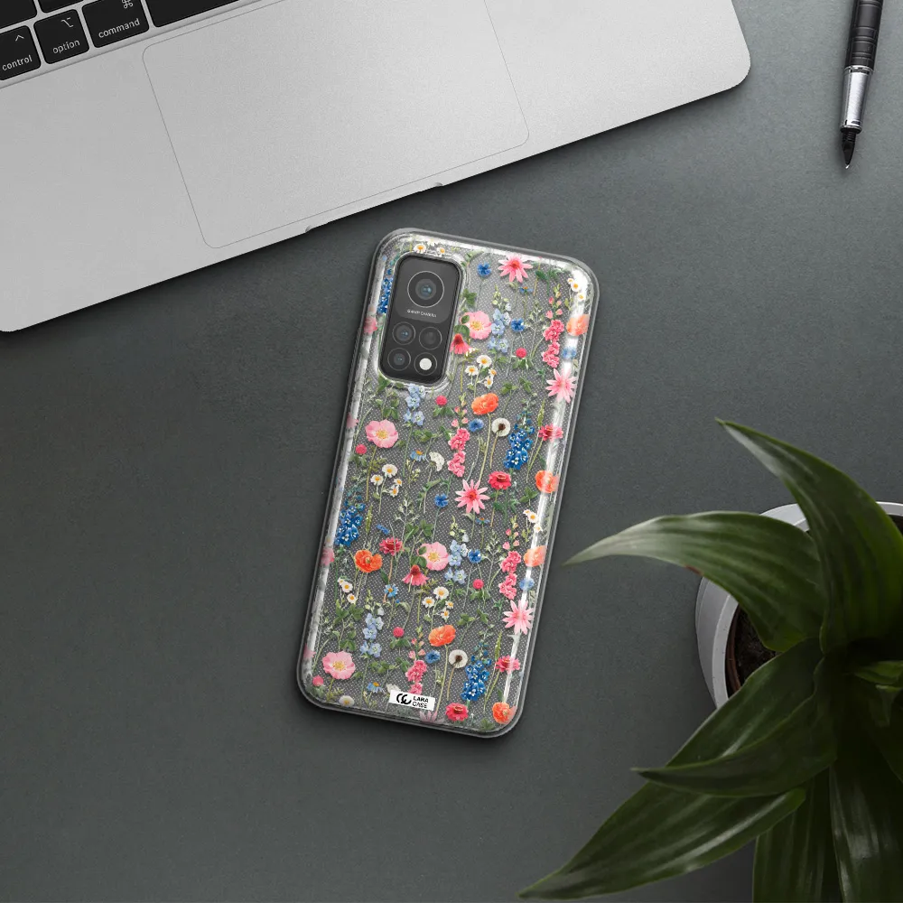 Green Blue Red Flowers Xiaomi Mi 10 T Pro Clear TPU Case