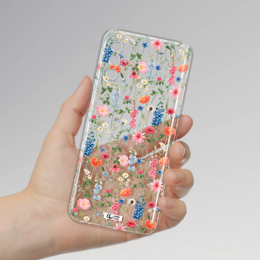 Green Blue Red Flowers Xiaomi Poco M3 Pro Clear Tpu Case
