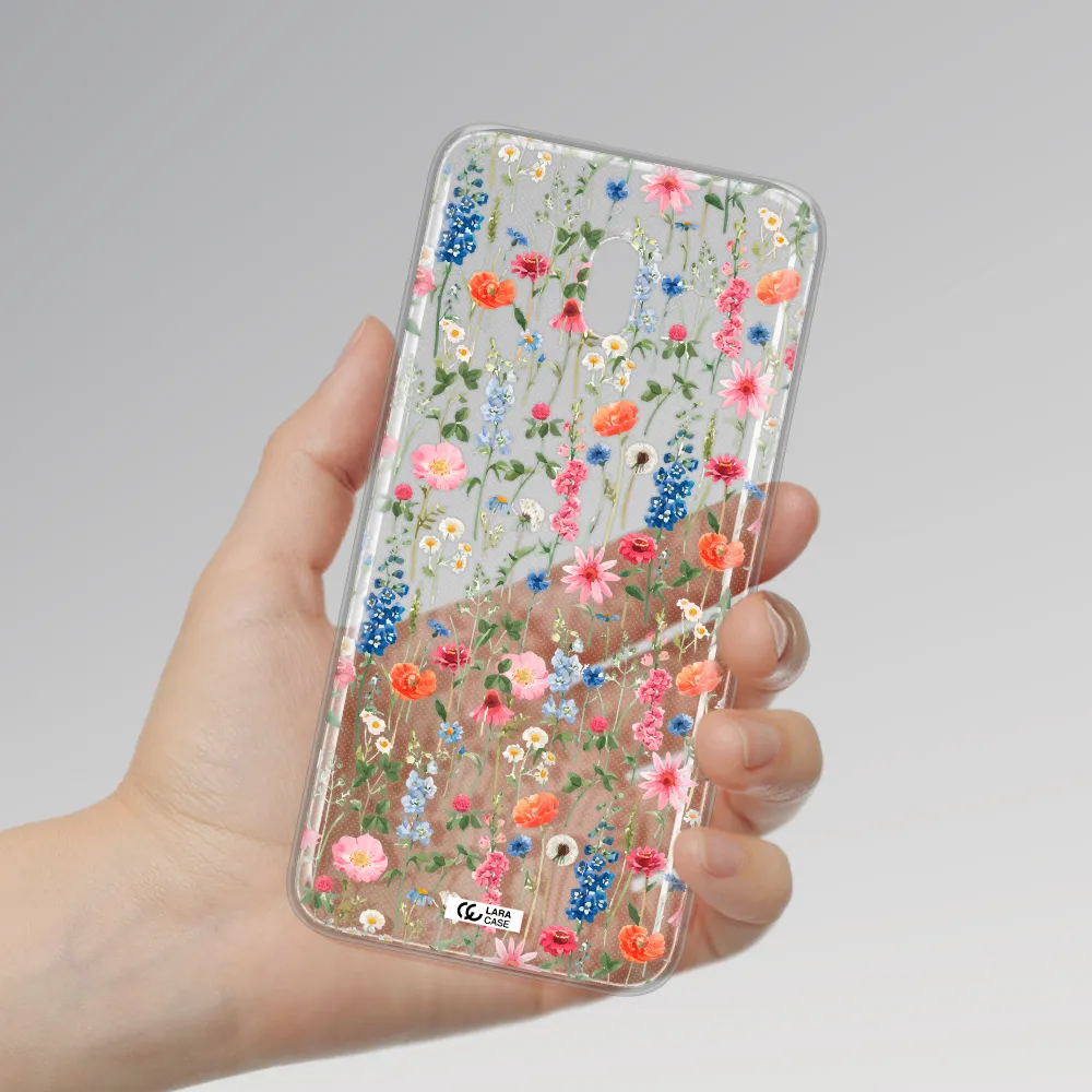 Green Blue Red Flowers Xiaomi Redmi 8A Clear TPU Case