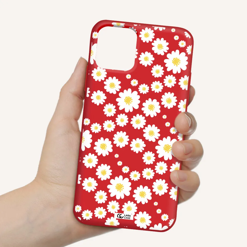 Papatia Pattern Apple iPhone 11 pro max Silicone Imperial Red Case