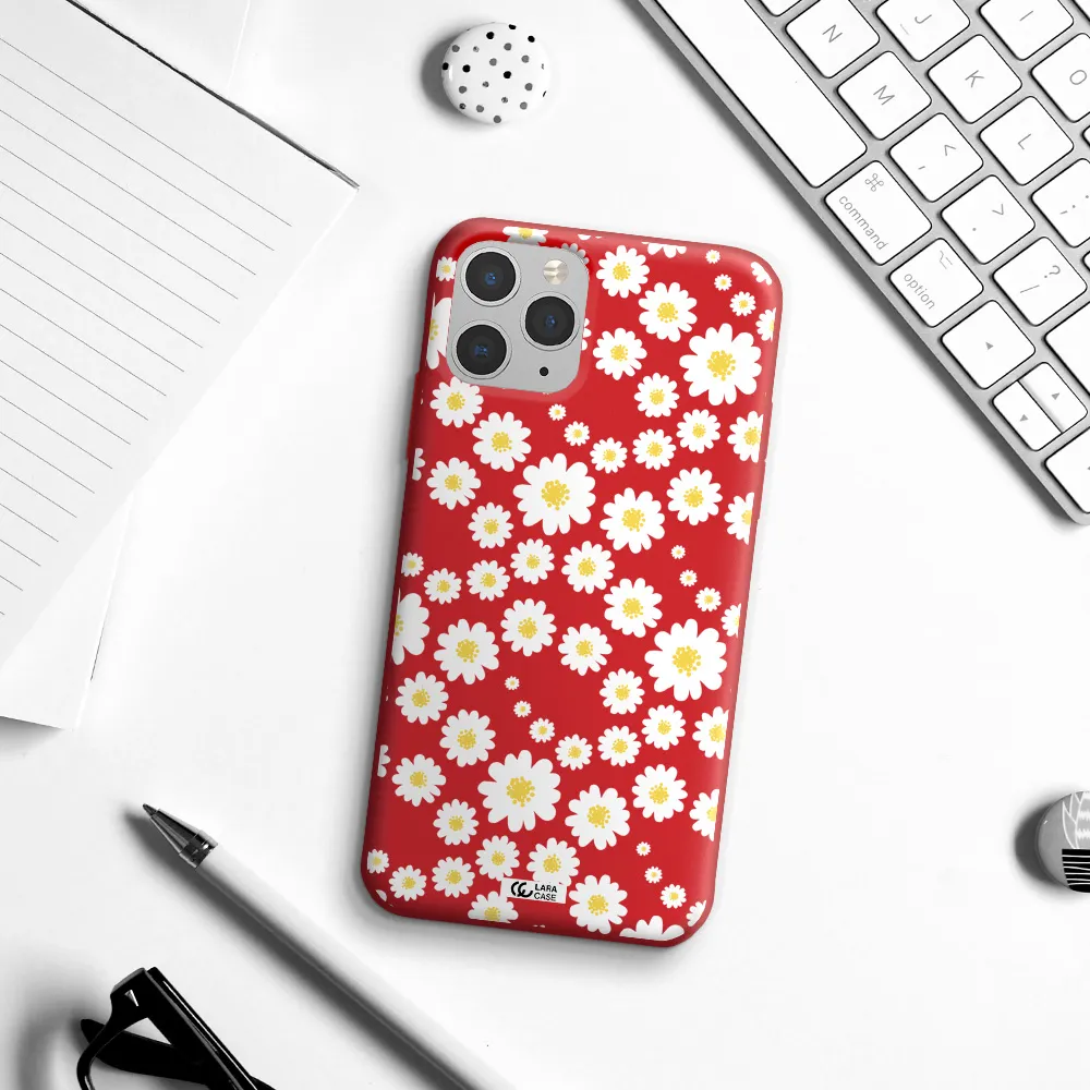 Papatia Pattern Apple iPhone 11 pro max Silicone Imperial Red Case