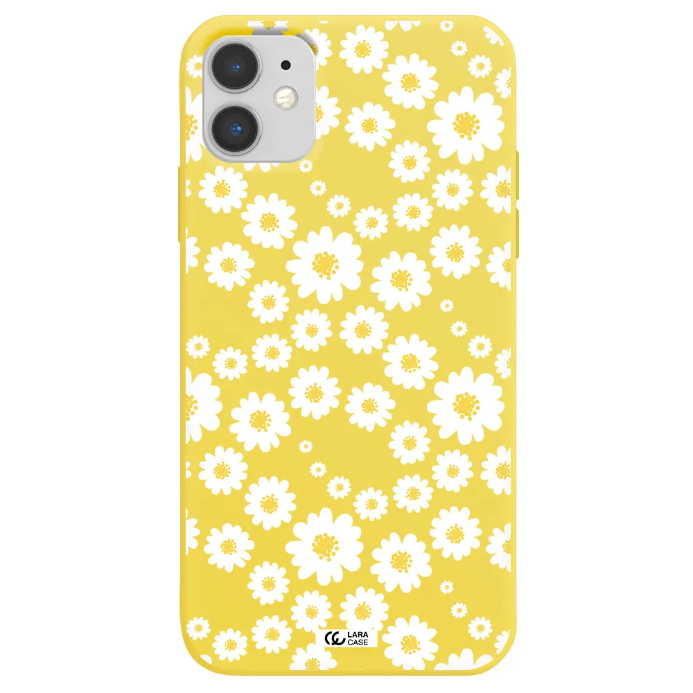 Papatia Pattern Apple iPhone 11 Silicone canary yellow Case