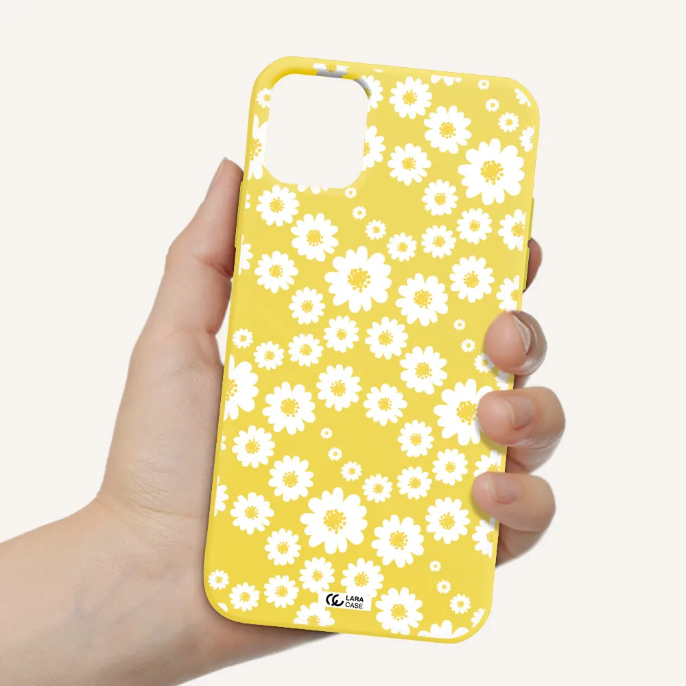 Papatia Pattern Apple iPhone 11 Silicone canary yellow Case