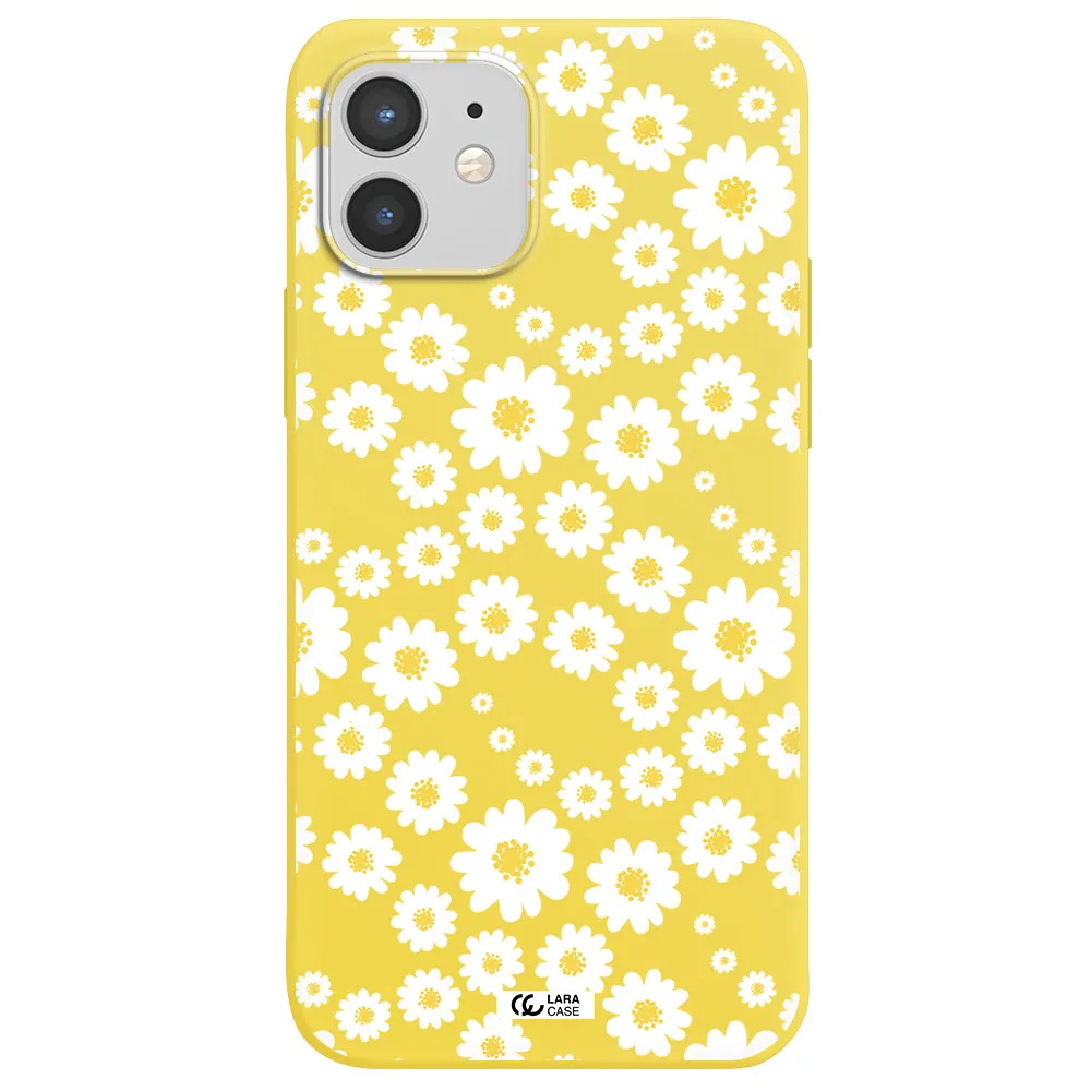Papatia Pattern Apple iPhone 12 mini Silicone canary yellow Case