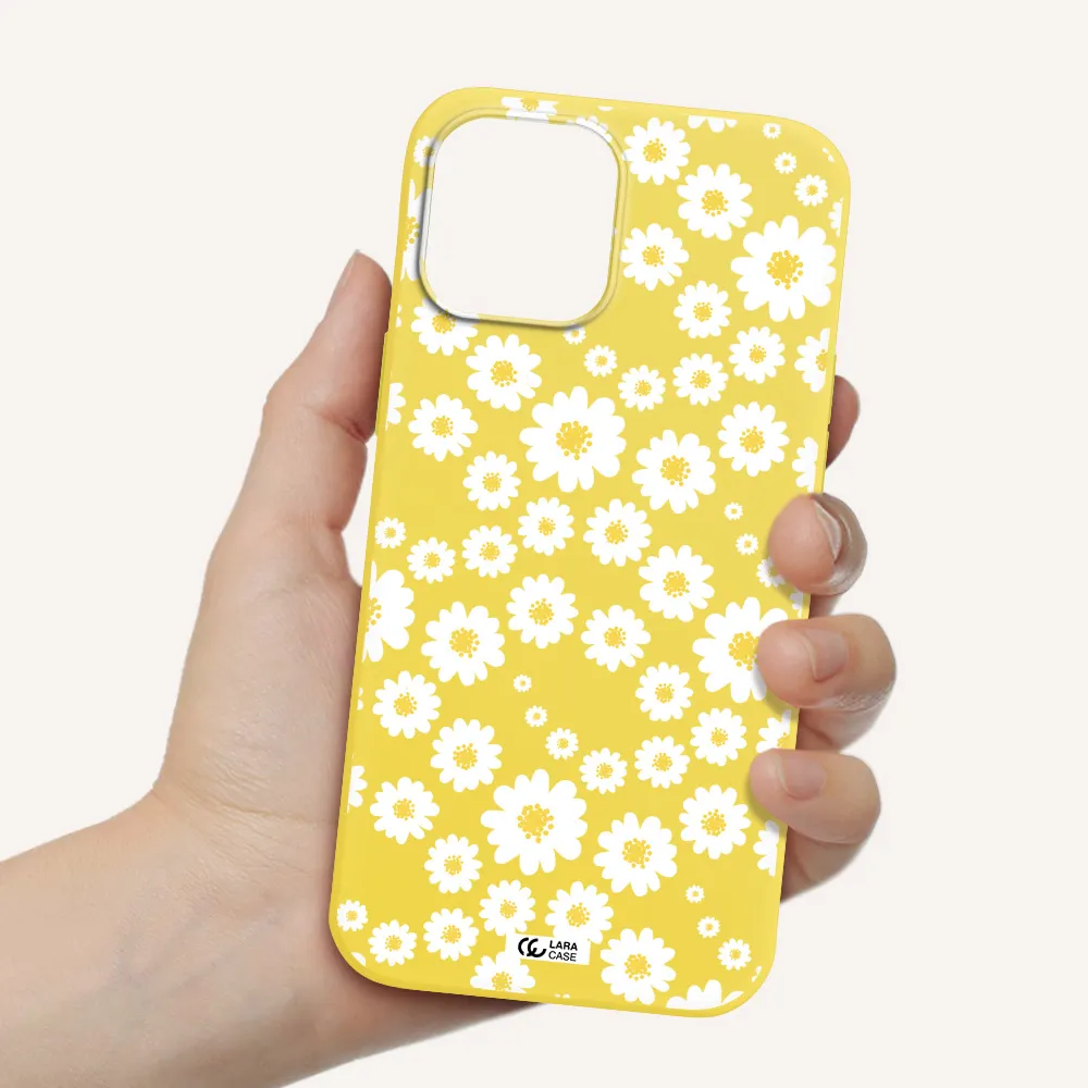 Papatia Pattern Apple iPhone 12 pro max Silicone canary yellow Case