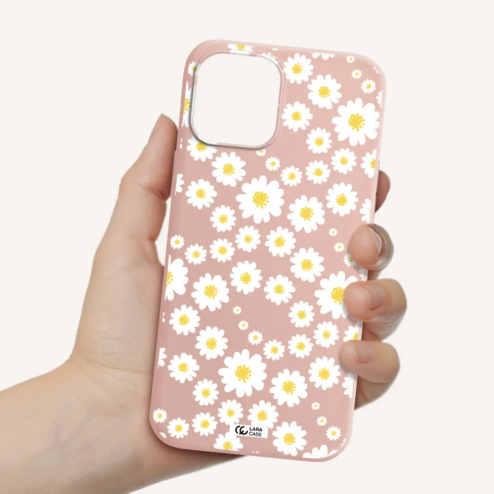 Papatia Pattern Apple iPhone 12 pro max Silicone pastel pink Case