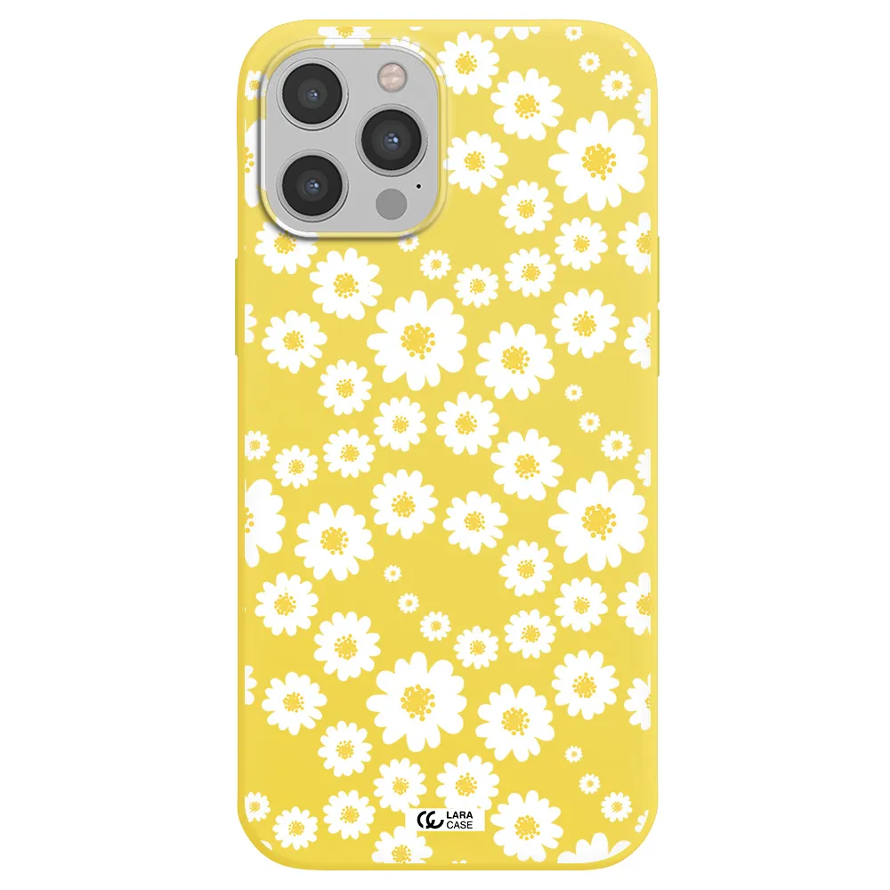 Papatia Pattern Apple iPhone 12 pro Silicone canary yellow Case