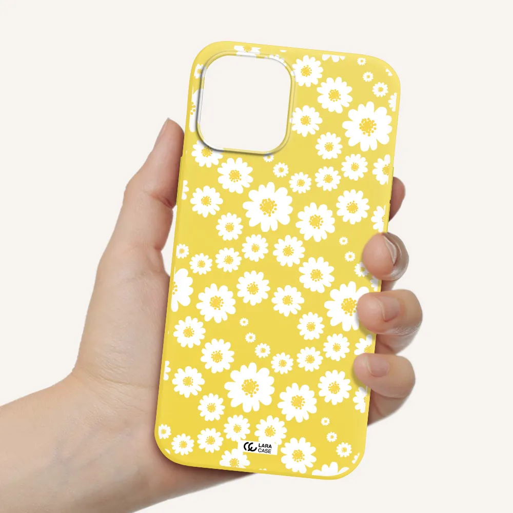 Papatia Pattern Apple iPhone 12 pro Silicone canary yellow Case