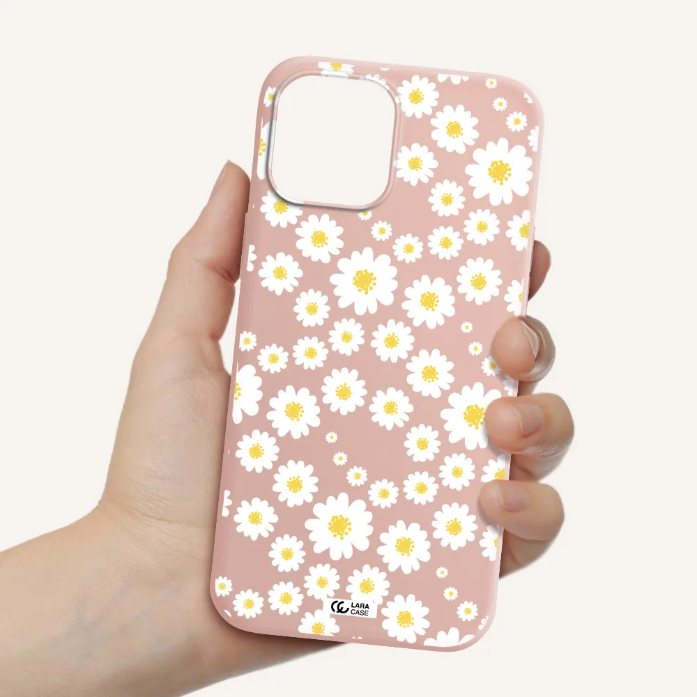 Papatia Pattern Apple iPhone 12 pro Silicone pastel pink Case