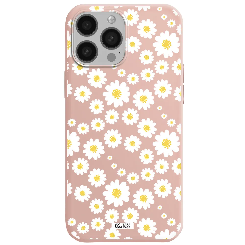 Papatia Pattern Apple iPhone 13 Pro Silicone pastel pink Case