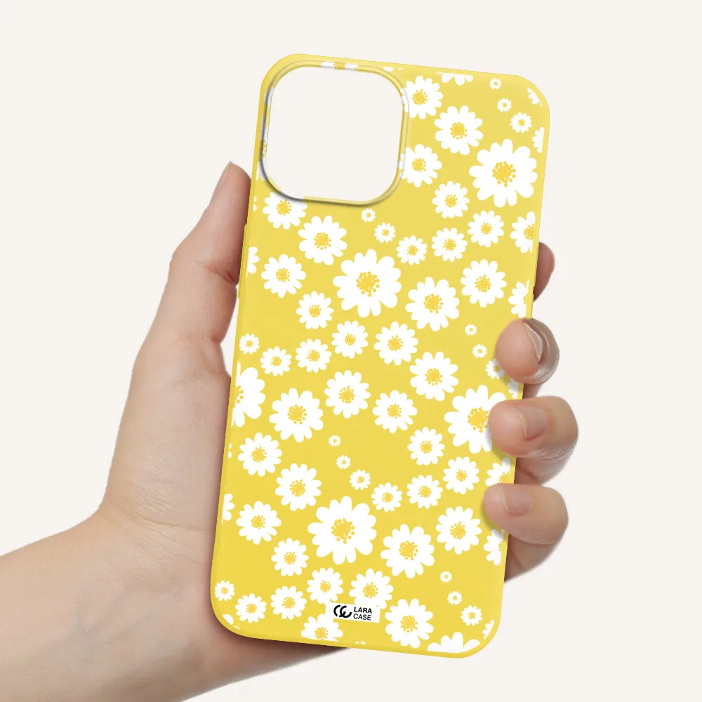 Papatia Pattern Apple iPhone 13 Silicone canary yellow Case
