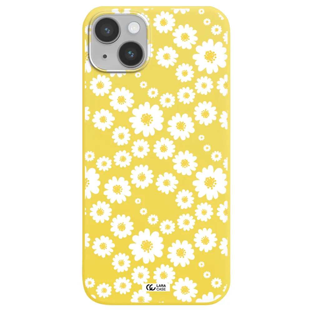 Papatia Pattern Apple iPhone 14 plus Silicone canary yellow Case