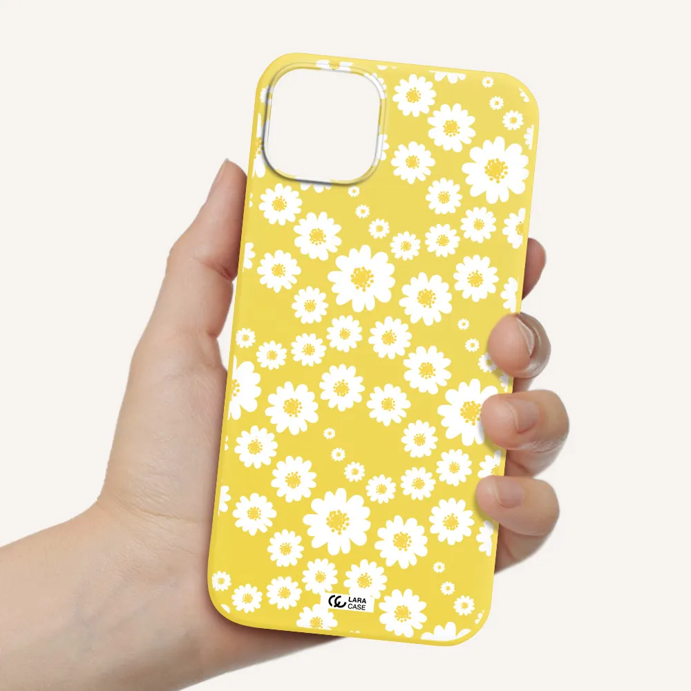 Papatia Pattern Apple iPhone 14 plus Silicone canary yellow Case