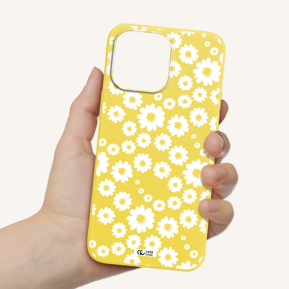 Papatia Pattern Apple iPhone 14 pro max Silicone canary yellow Case