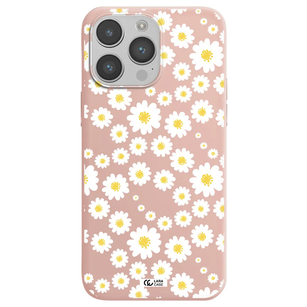 Papatia Pattern Apple iPhone 14 pro Silicone pastel pink Case