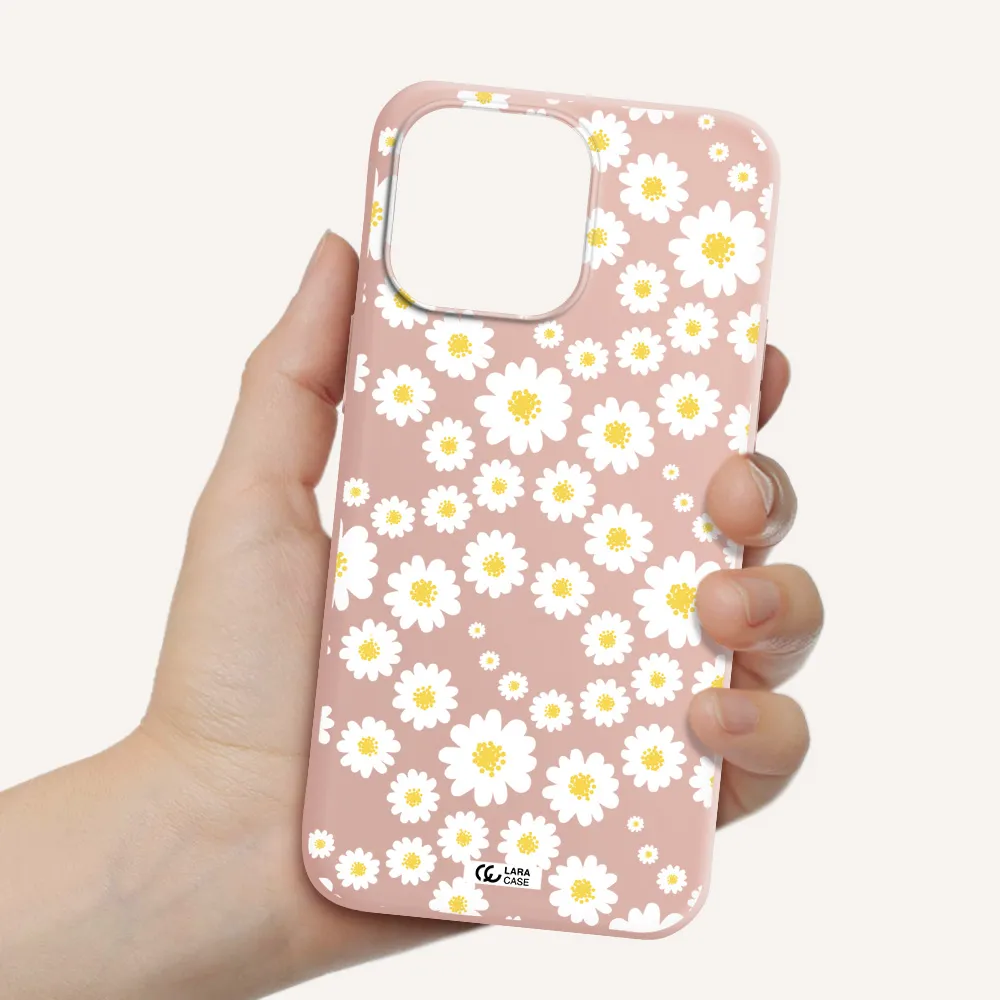 Papatia Pattern Apple iPhone 14 pro Silicone pastel pink Case