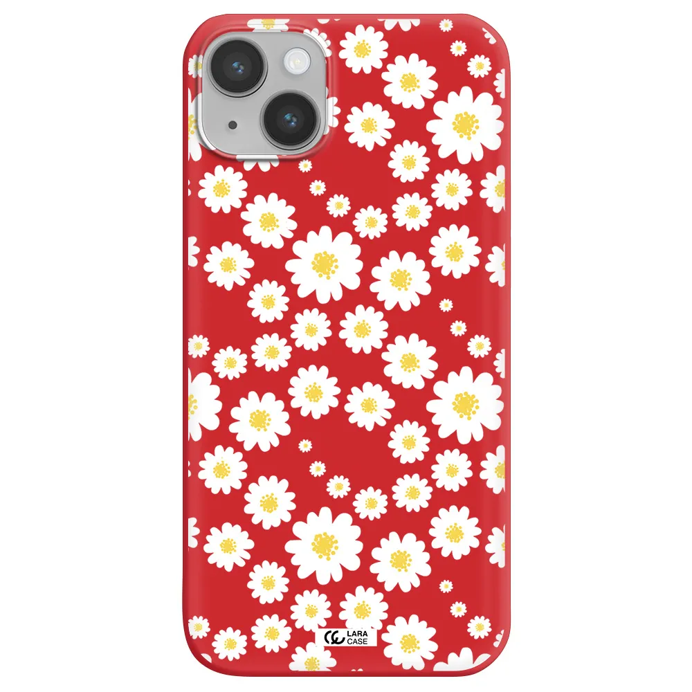 Papatia Pattern Apple iPhone 14 Silicone Imperial Red Case