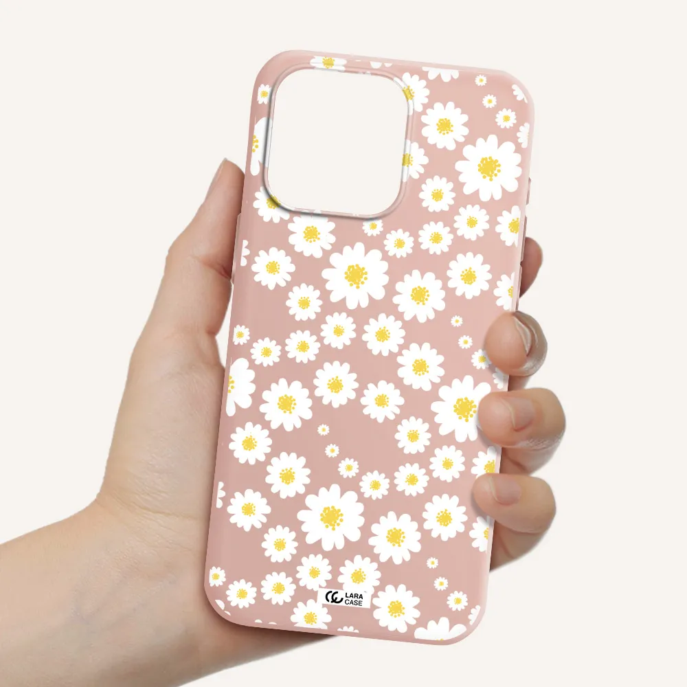 Papatia Pattern Apple Iphone 15 Pro max Silicone pastel pink Case