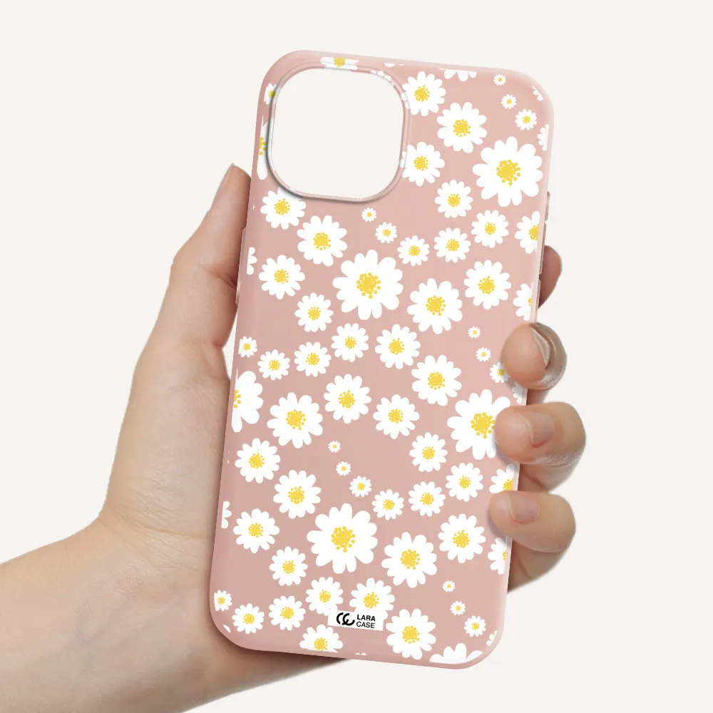 Papatia Pattern Apple Iphone 15 Silicone Pastel Pink Case