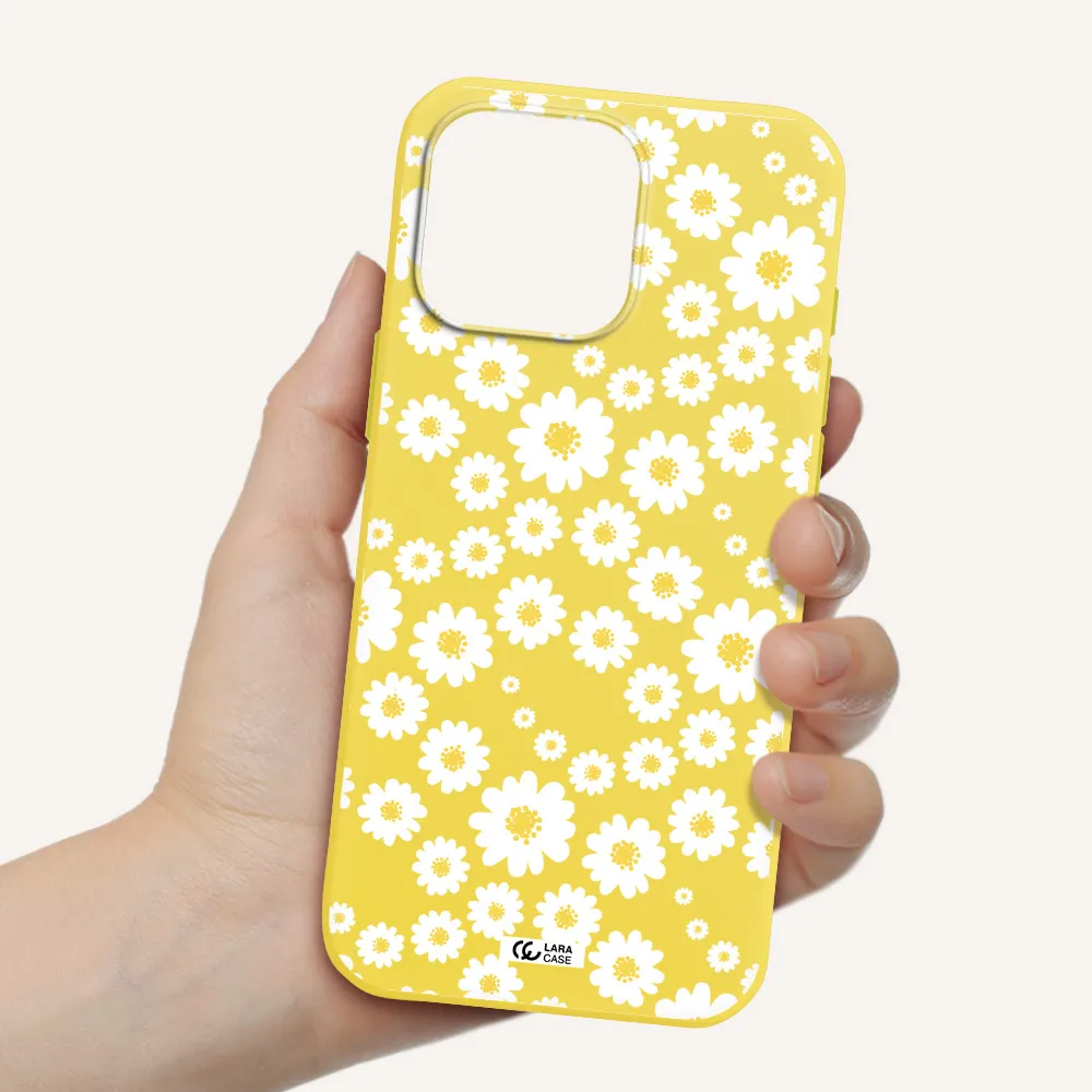 Papatia Pattern Apple Iphone 16 Pro Max Silicone Canary Yellow Case