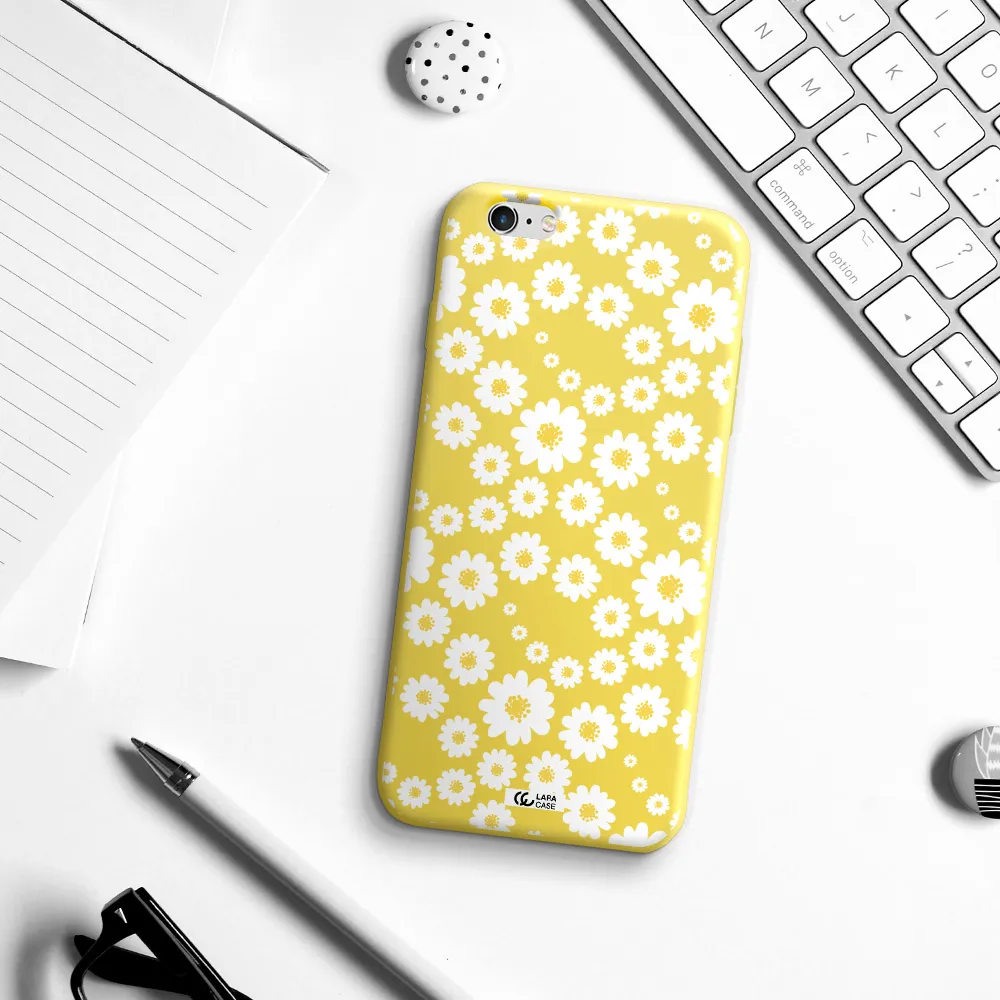 Papatia Pattern Apple iPhone 6 plus Silicone canary yellow Case