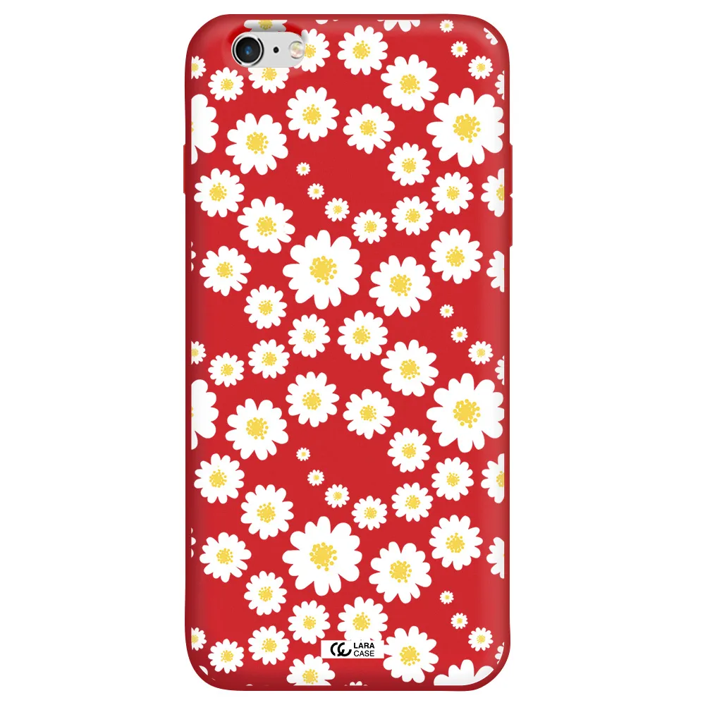 Papatia Pattern Apple iPhone 6 plus Silicone Imperial Red Case
