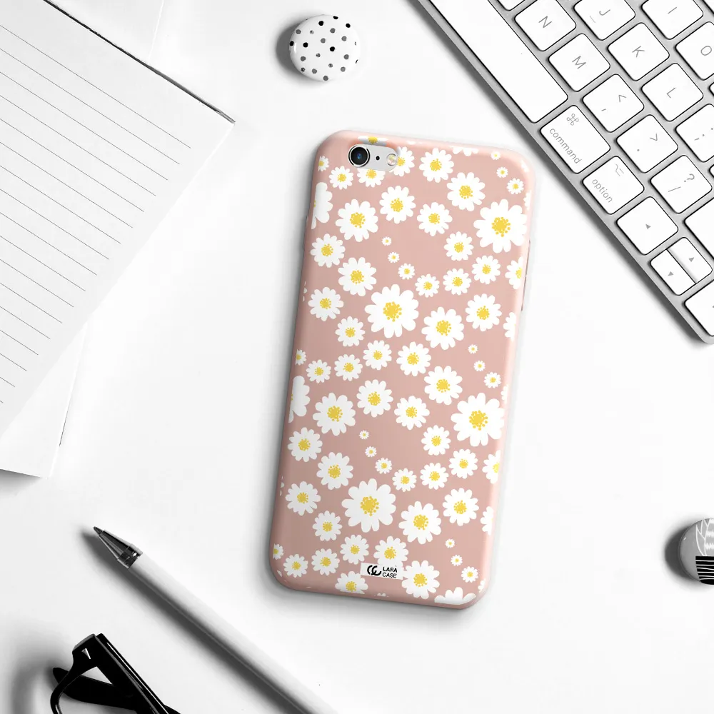 Papatia Pattern Apple iPhone 6 plus Silicone pastel pink Case