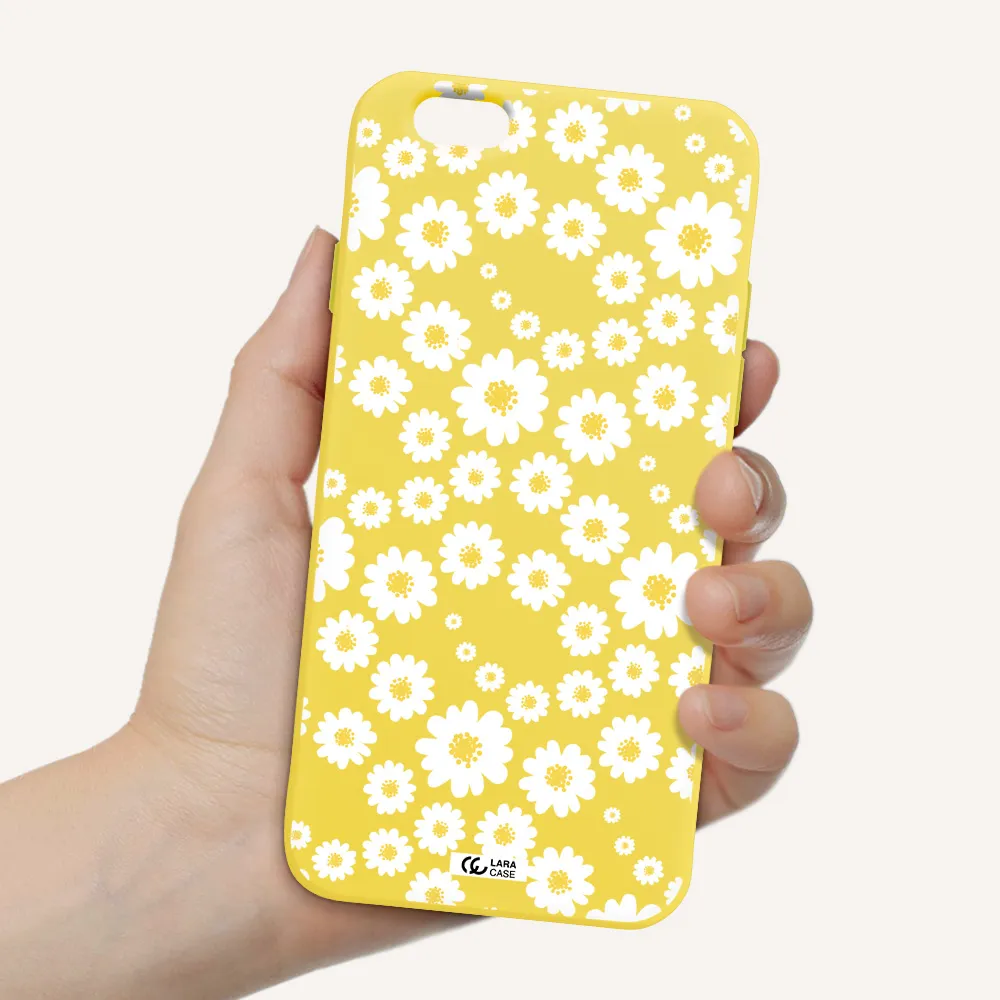 Papatia Pattern Apple iPhone 6 Silicone canary yellow Case