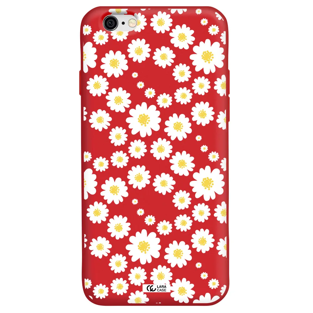 Papatia Pattern Apple iPhone 6 Silicone Imperial Red Case