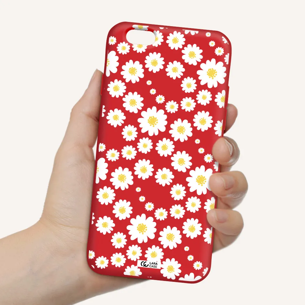 Papatia Pattern Apple iPhone 6 Silicone Imperial Red Case