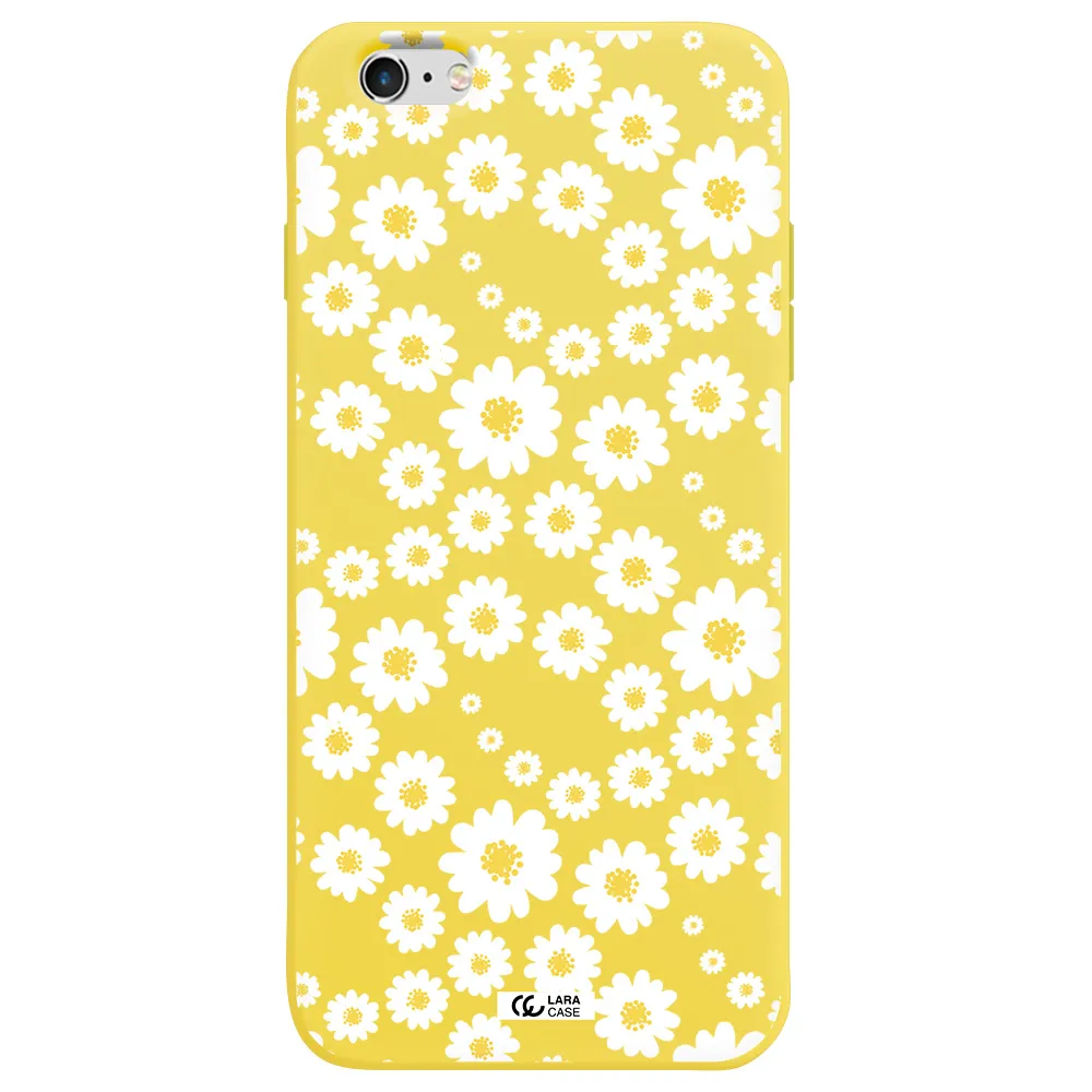 Papatia Pattern Apple iPhone 6S Silicone canary yellow Case